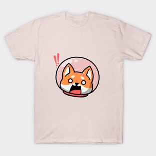 Astronaut doggo shocked T-Shirt